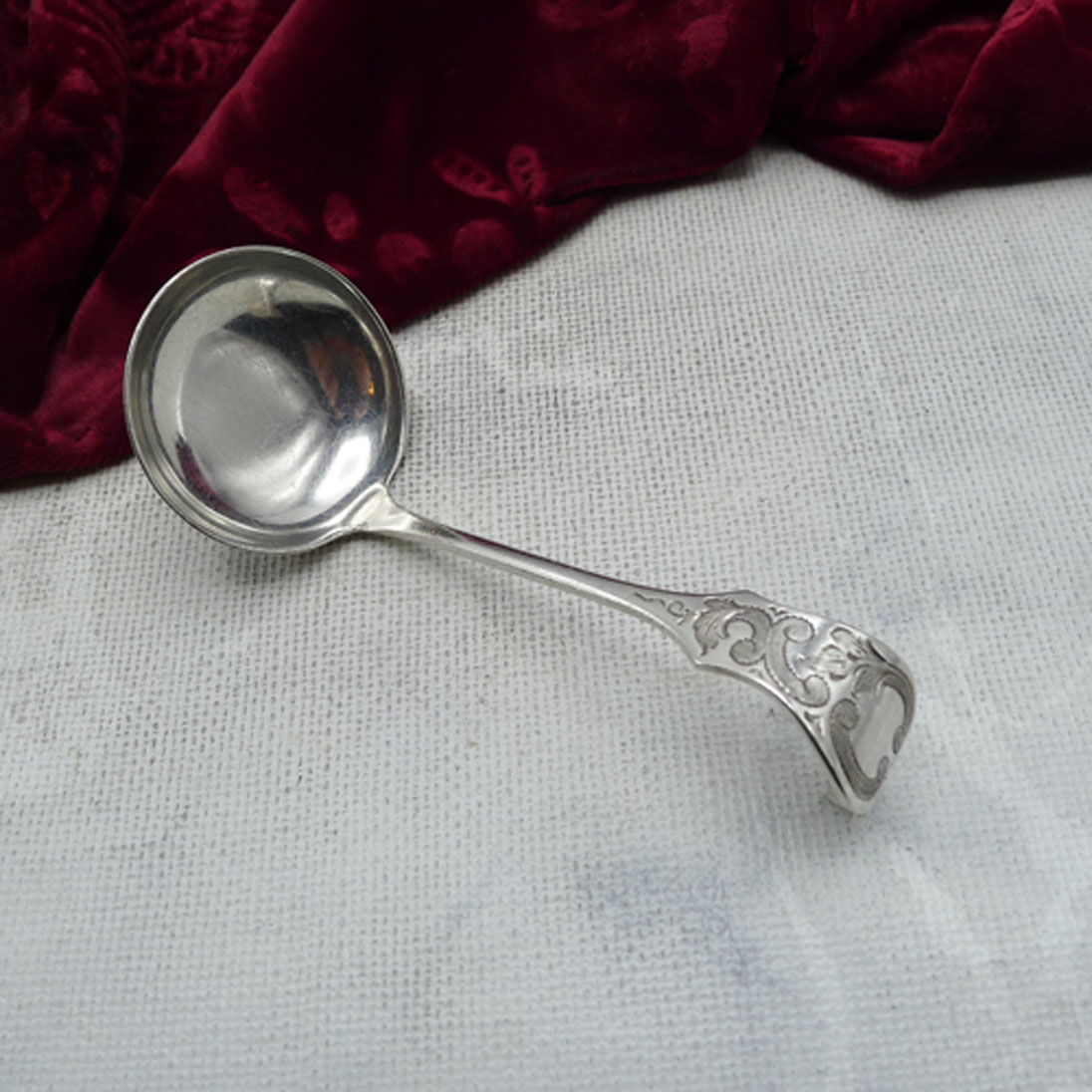 GHB Ostfriesenmuster Rahmkelle 10,7cm 90 versilbert