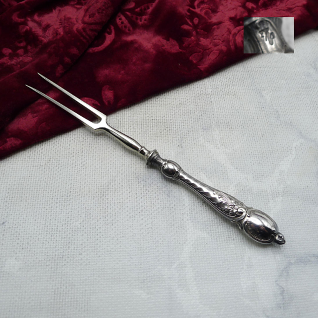 WMF Modell R Fleischgabel Heftgriff versilbert
