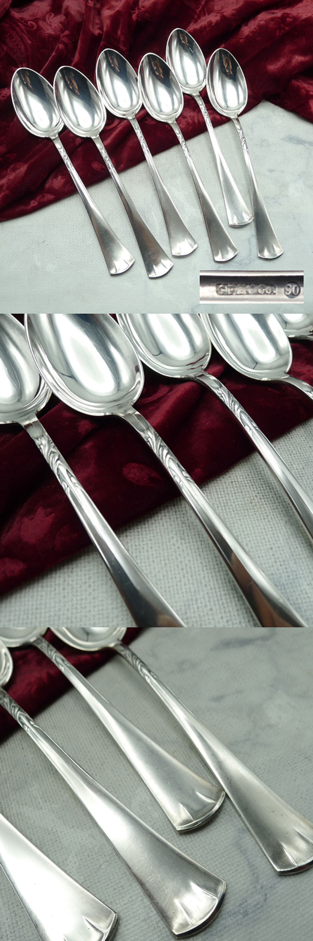 6 Jugendstil Tafellöffel CFW&Co 90 versilbert