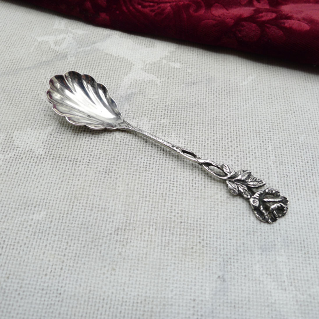 Hildesheimer Rose Zuckerlöffel 800 Silber