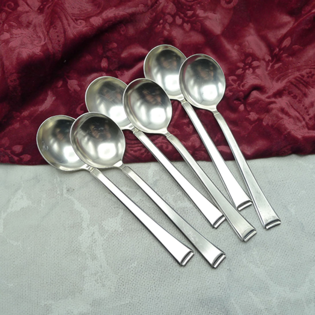 WMF 2500 Art Deco 6 Tassenlöffel 16,7cm 90 versilbert