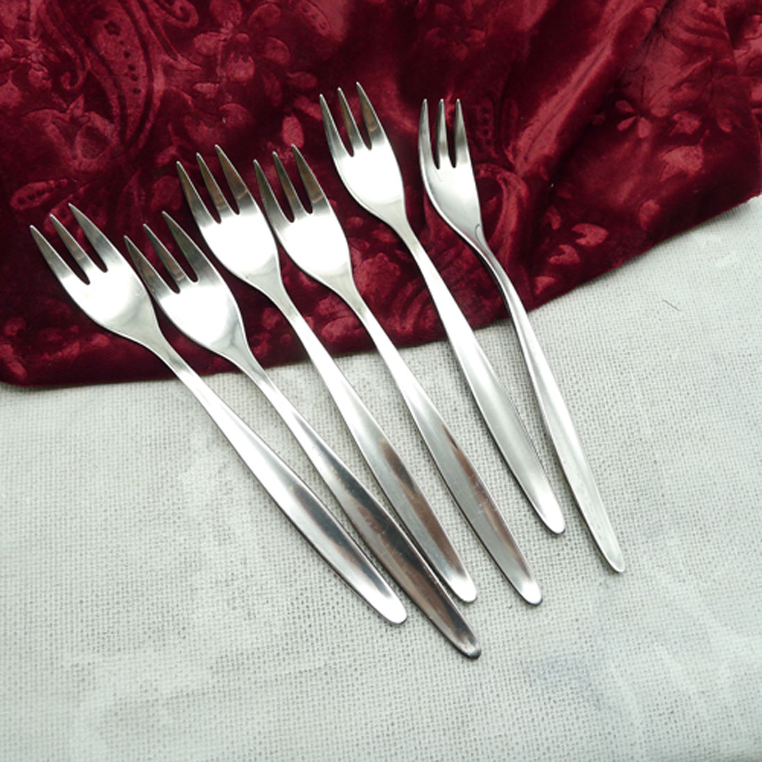 WMF Stockholm 6 Kuchengabeln 90 versilbert