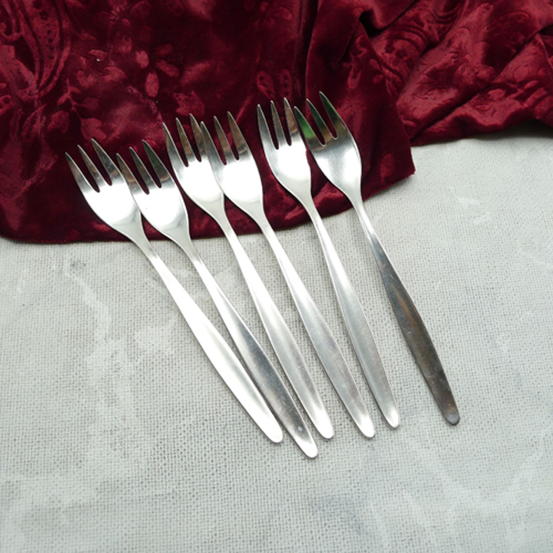 WMF Stockholm 6 Kuchengabeln 90 versilbert