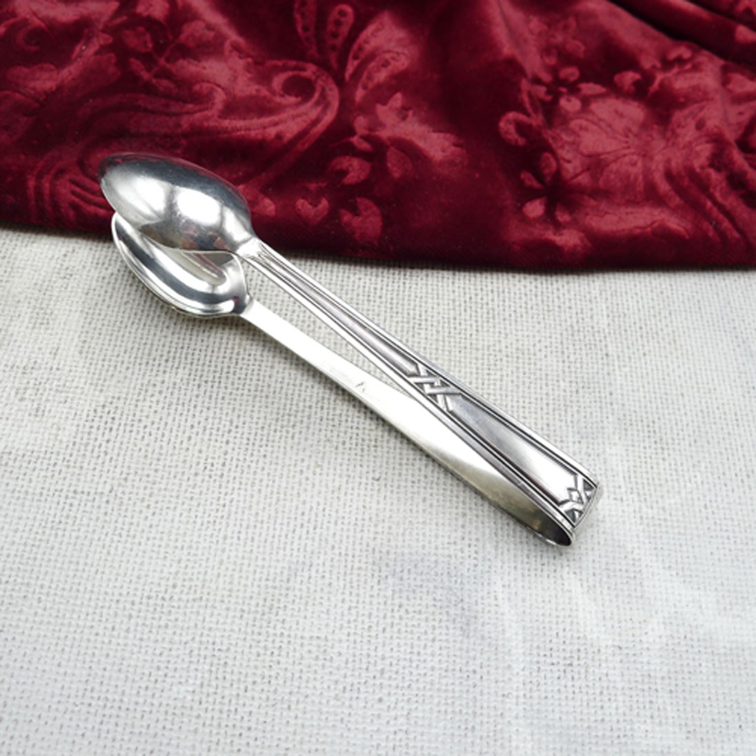Erbe Ideal Jugendstil Zuckerzange 20 versilbert