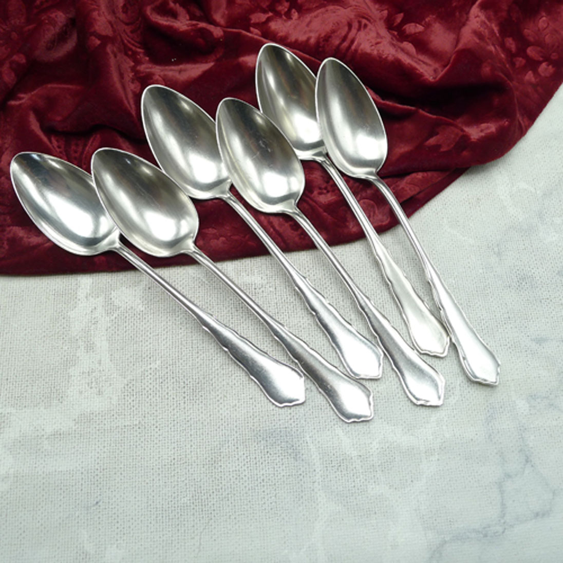 WMF 2100 Chippendale 6 Dessertlöffel 18,3cm 90 versilbert