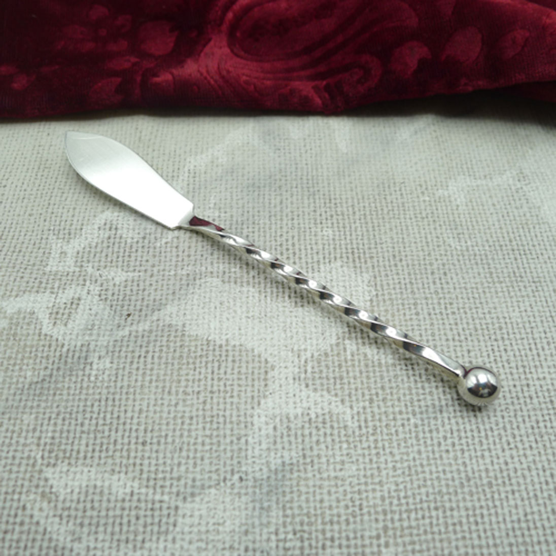 WMF kleines Buttermesser gedreht 90 versilbert