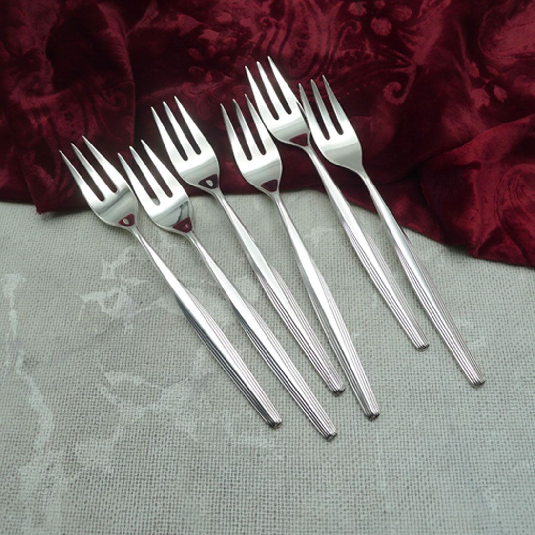 WMF Hannover 6 Kuchengabeln 15,8cm 90 versilbert