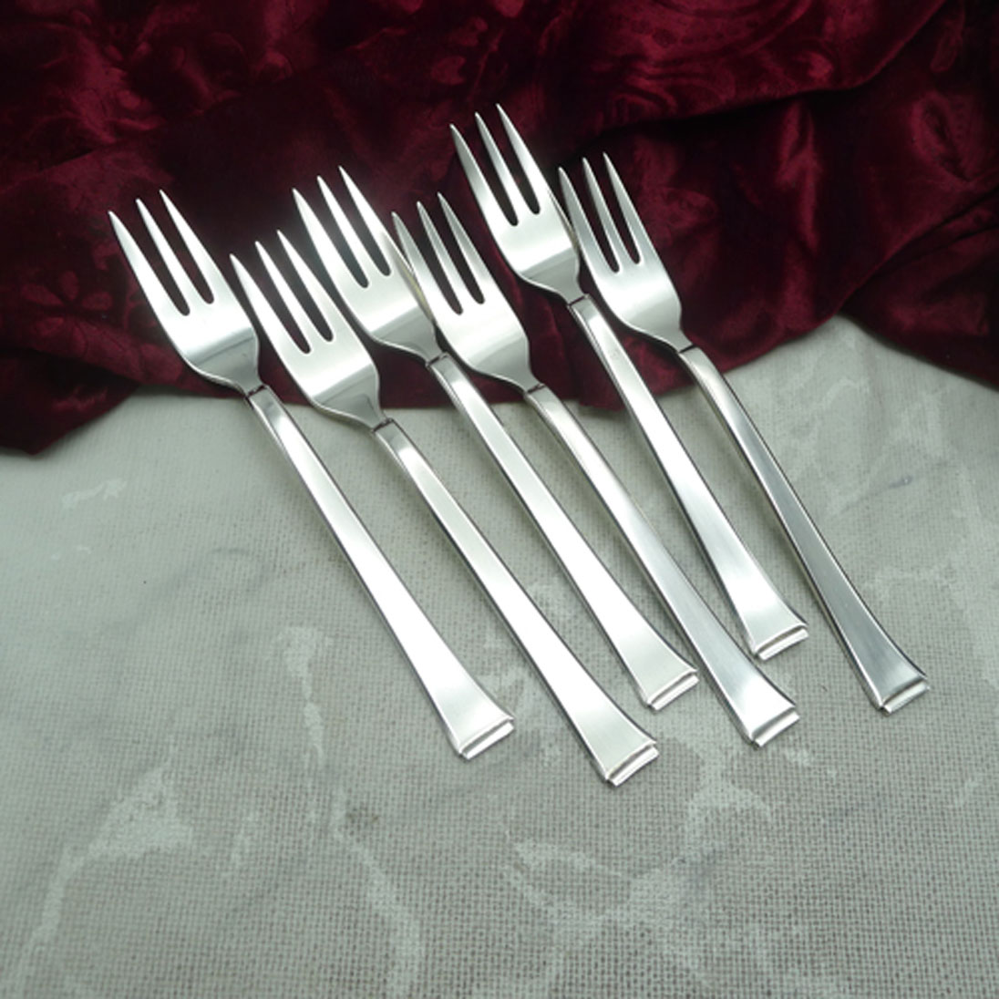 WMF 2500 Art Deco 6 Kuchengabeln 90 versilbert
