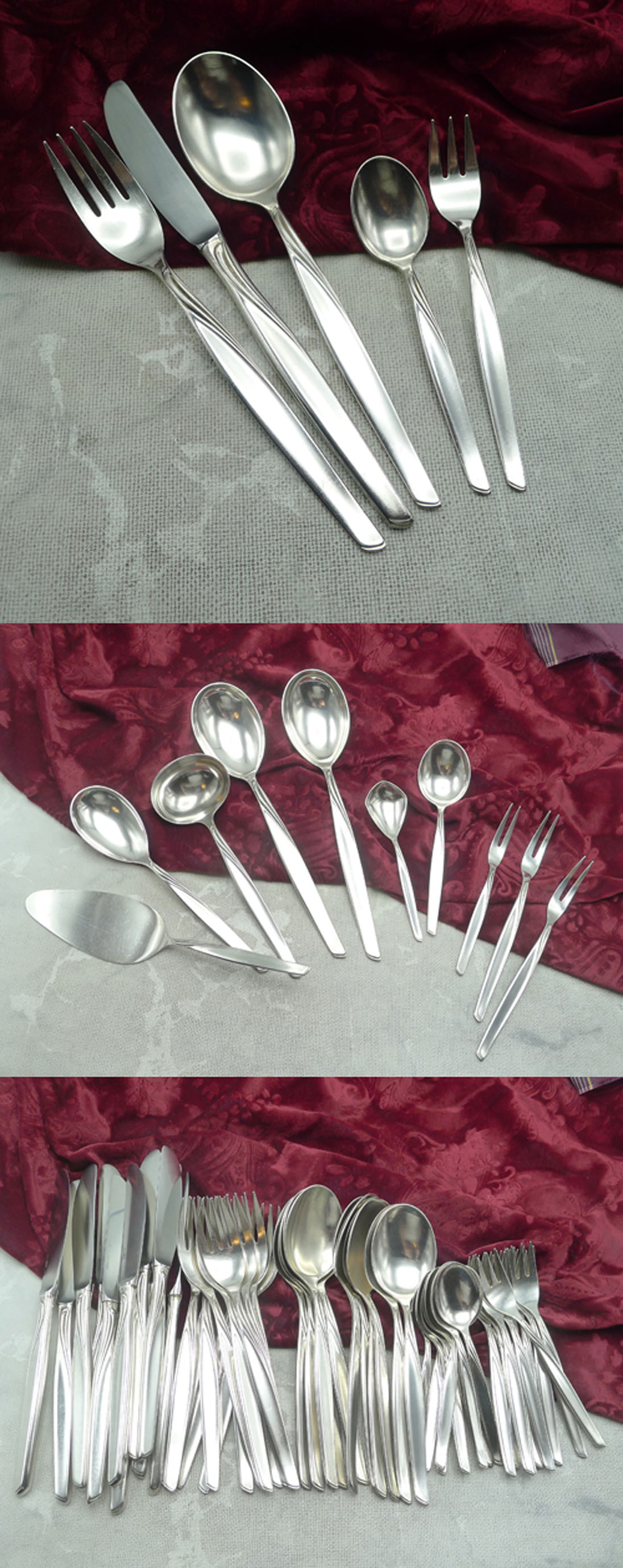 BSF 107 Jasmin Tafelbesteck 12 Personen + Vorleger 90 versilbert