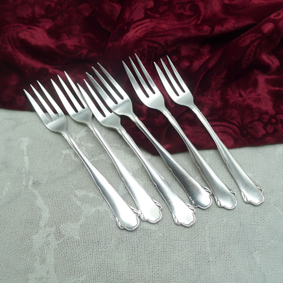 WMF 2700 6 Kuchengabeln 90 versilbert