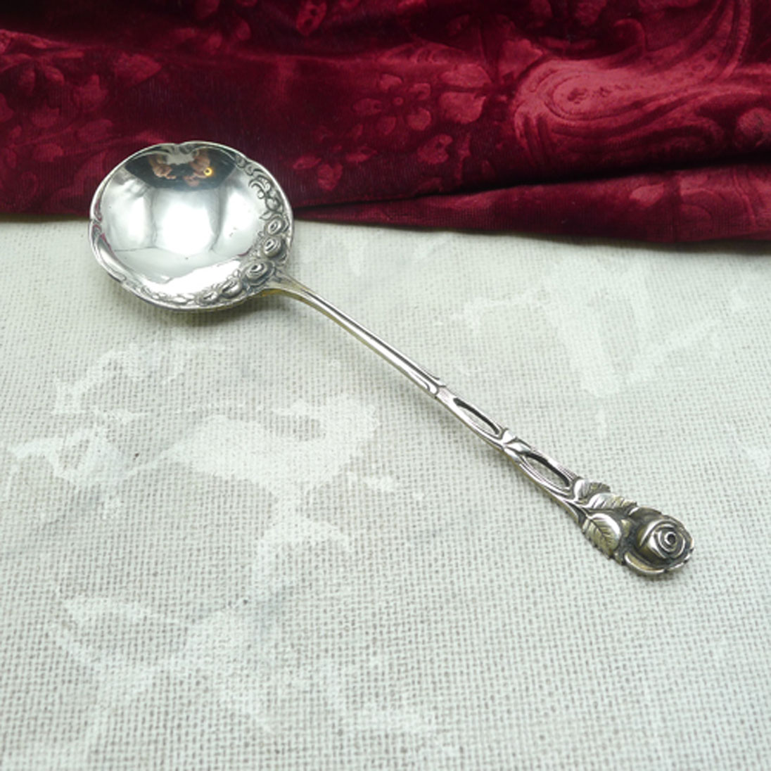 Hildesheimer Rose Sahnelöffel 800 Silber