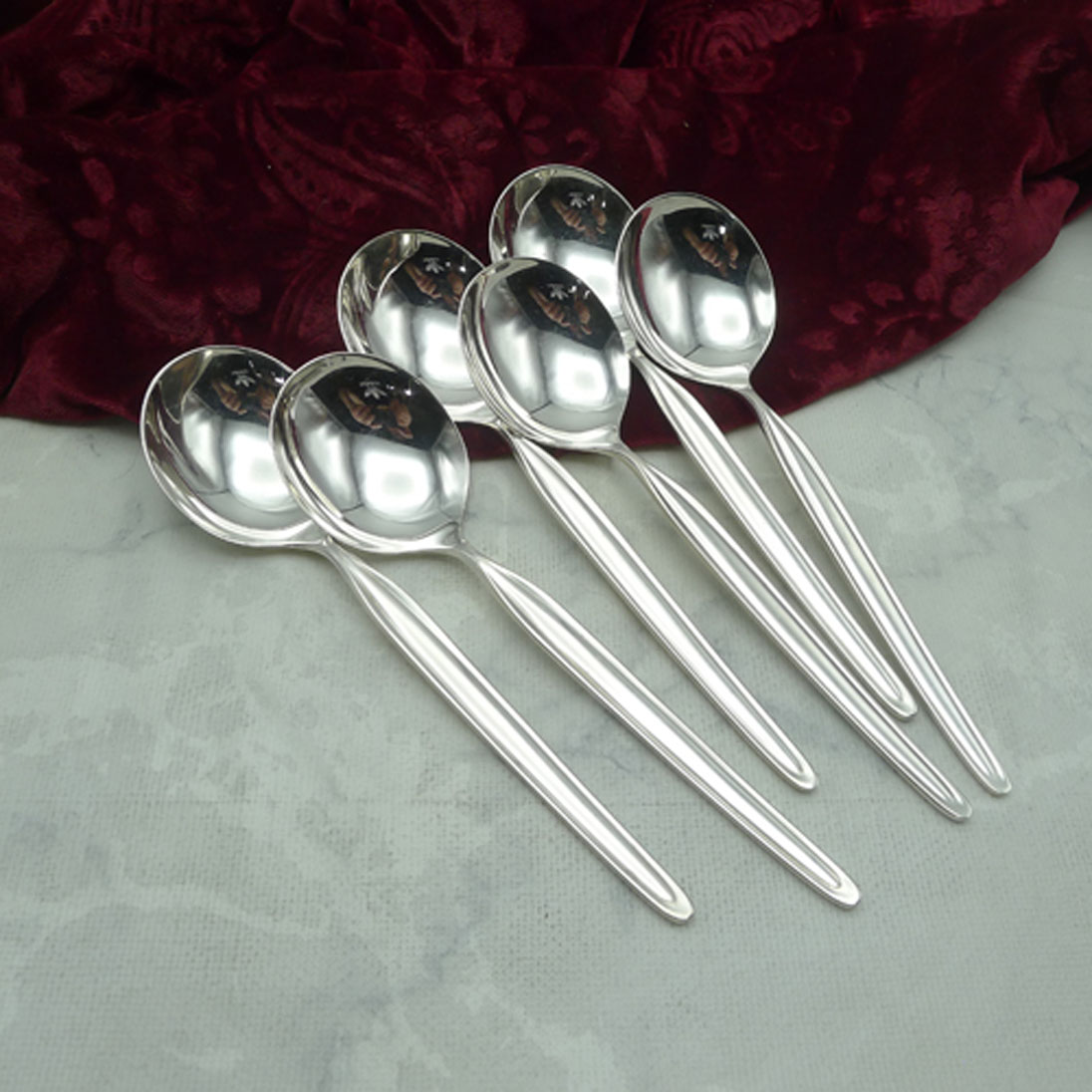 WMF Zürich 6 Tassenlöffel 90 versilbert