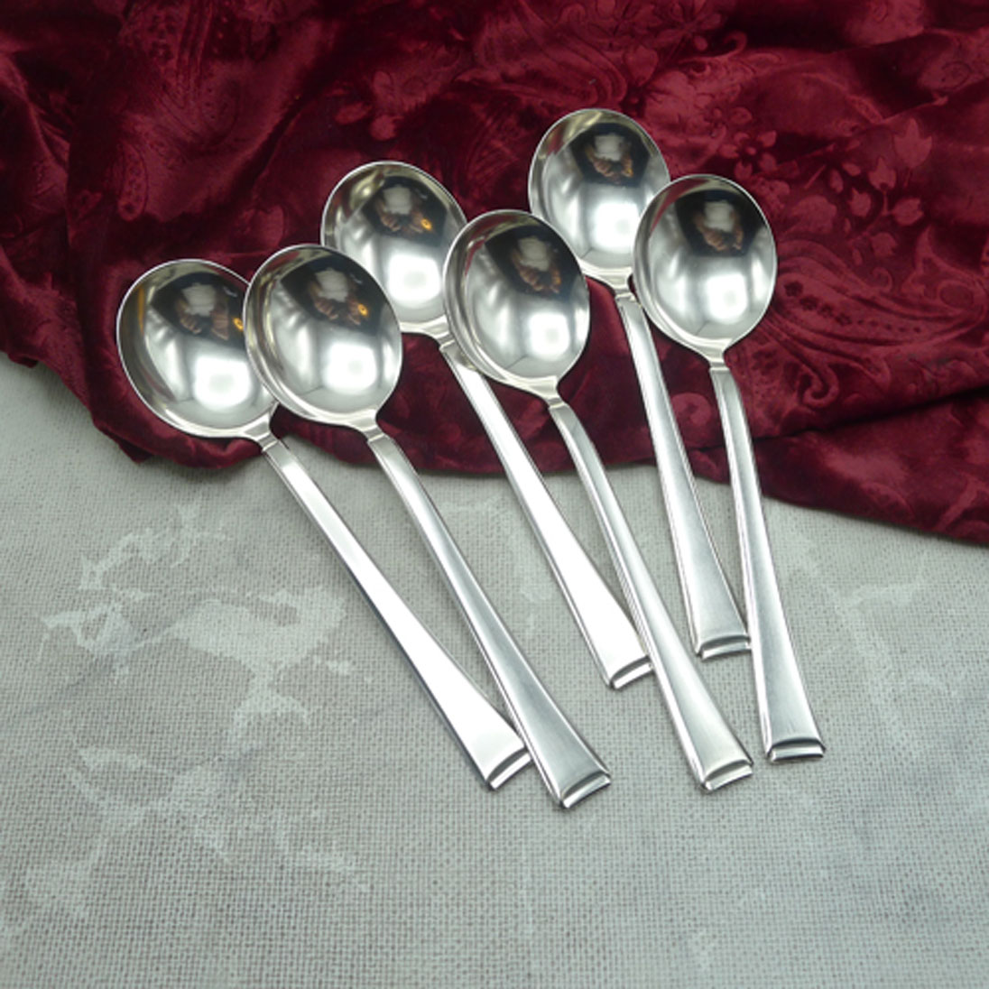 WMF 2500 Art Deco 6 Tassenlöffel 16,7cm 90 versilbert