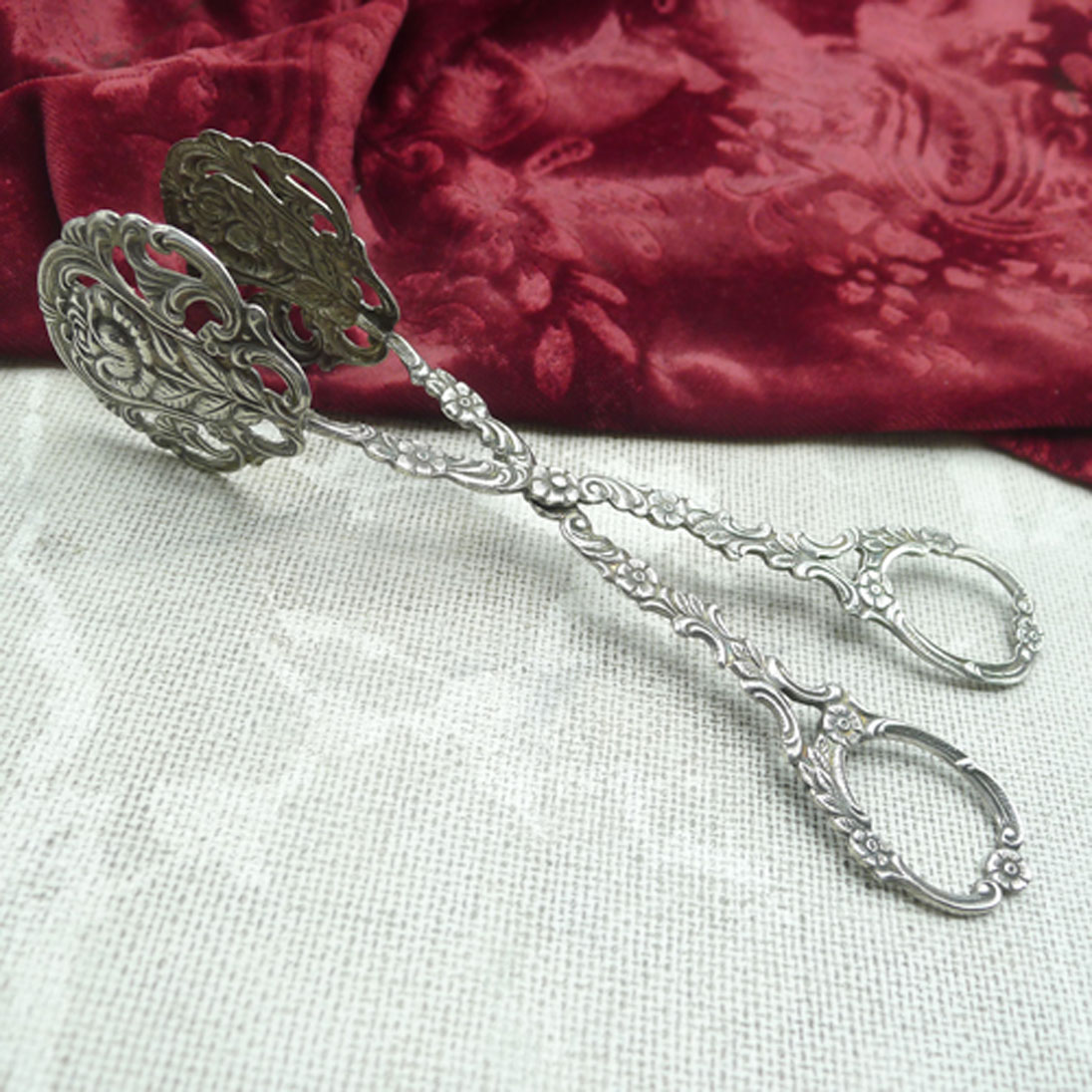 Hildesheimer Rose Gebäckzange 800 Silber
