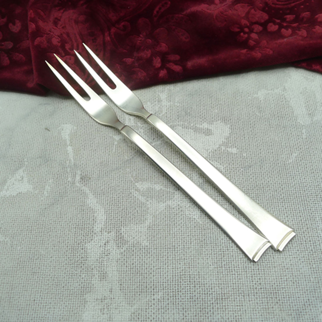 WMF 2500 Art Deco 2 Fleischgabeln 90 versilbert