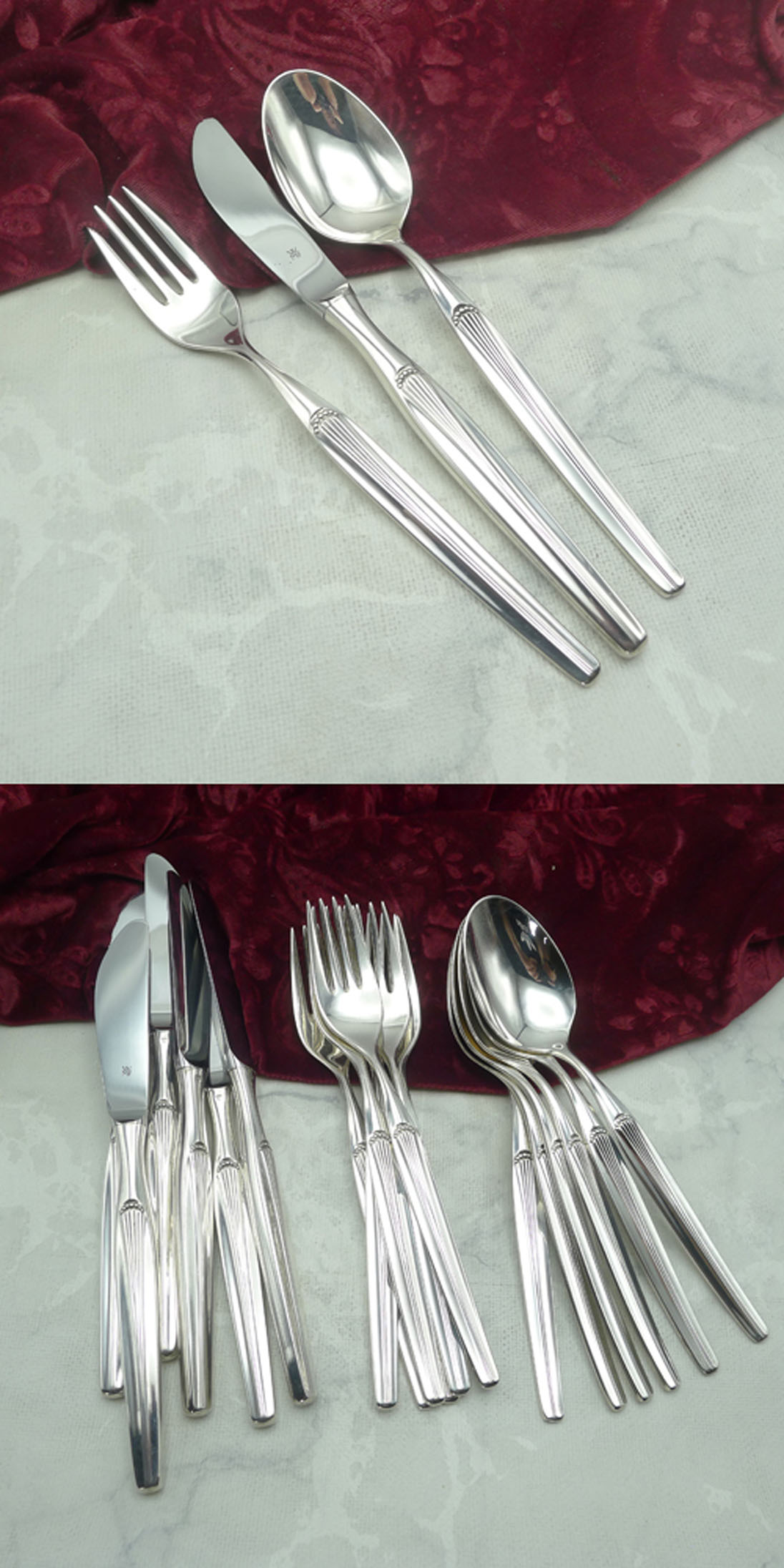 WMF Madrid Tafelbesteck 6 Personen 90 versilbert