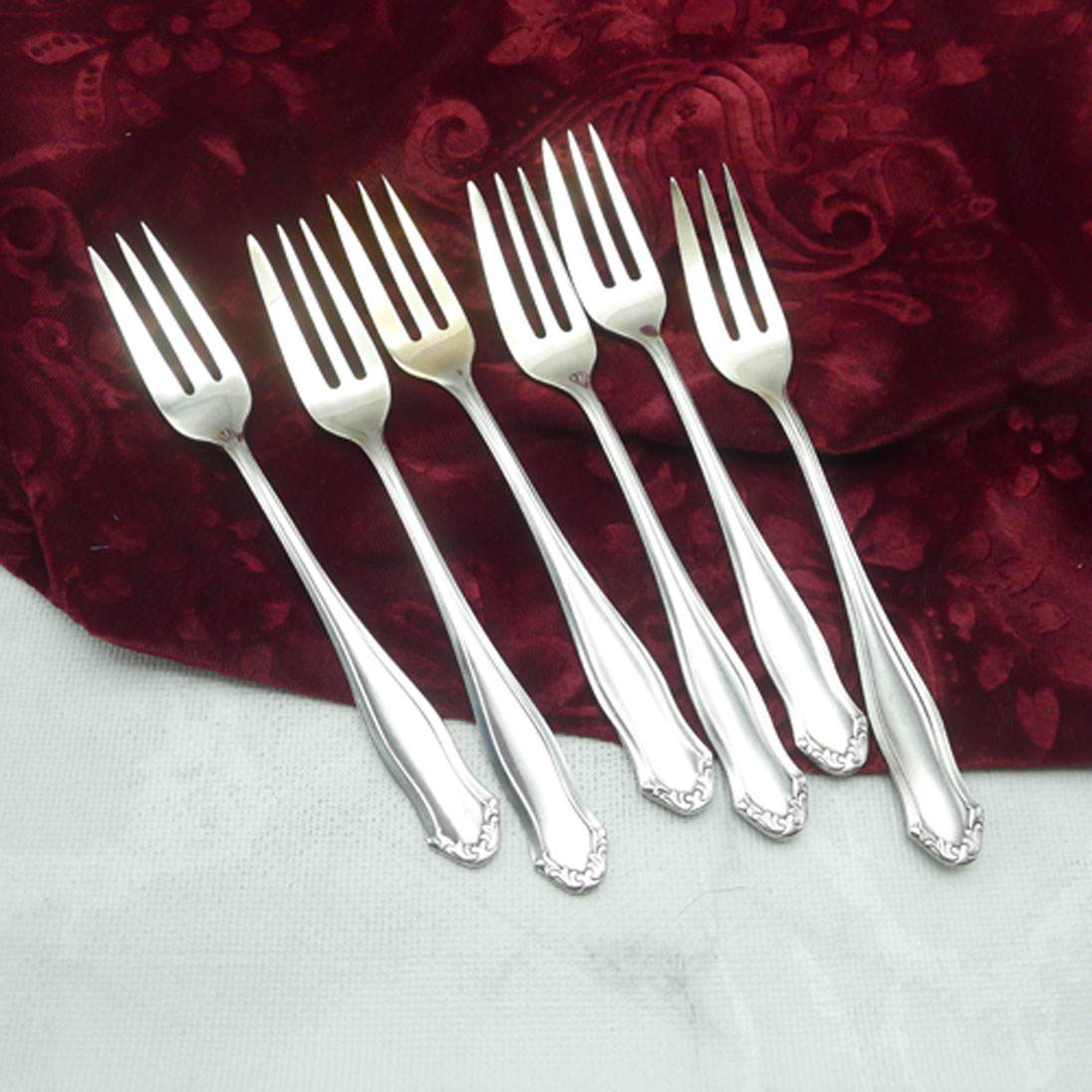 WMF 1700 6 Kuchengabeln 90 versilbert
