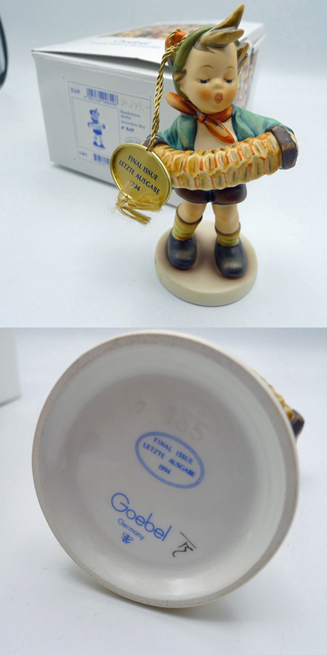 Hummel Figur Hum 185 Bandoneon Spieler - Accordion Boy - OVP