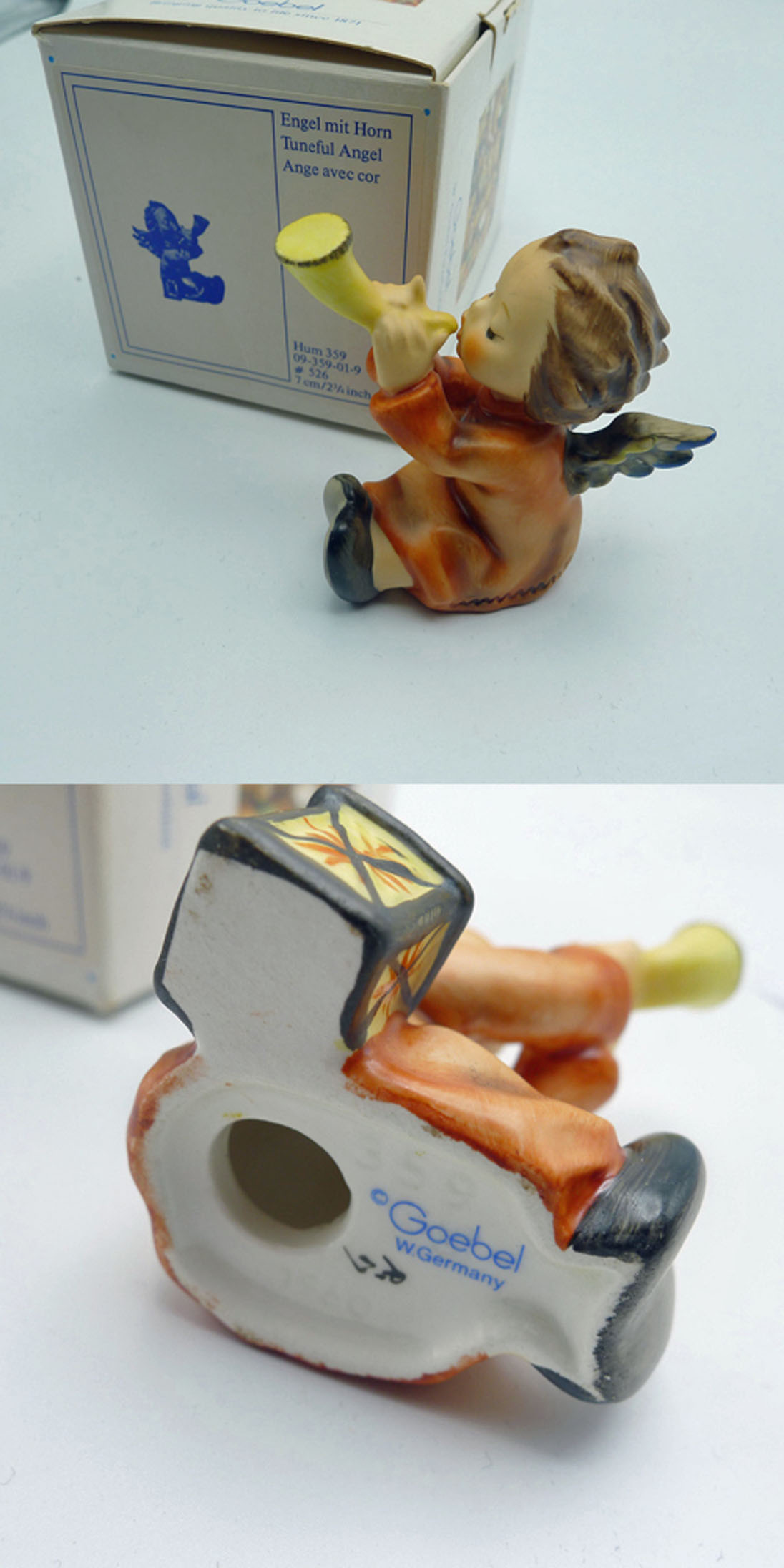 Hummel Figur Hum 359 Engel mit Horn, Tuneful Angel - OVP