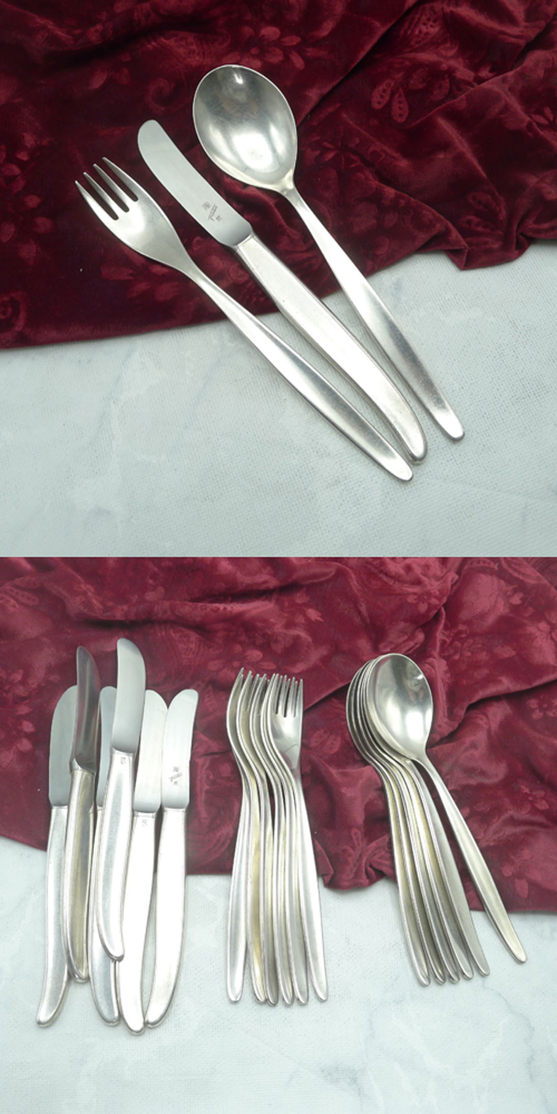 WMF Stockholm Tafelbesteck 6 Personen 90 versilbert