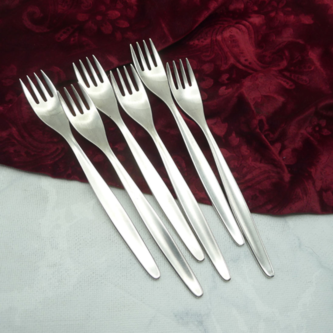 WMF Stockholm 6 Dessertgabeln 17,7cm 90 versilbert