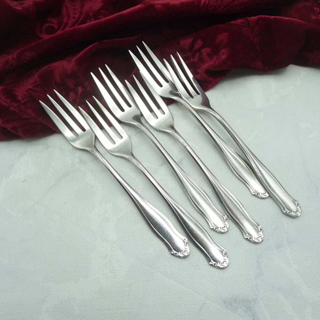 WMF 1700 6 Kuchengabeln 90 versilbert