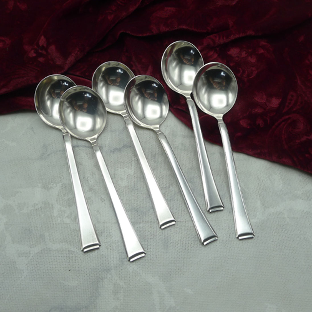 WMF 2500 Art Deco 6 Tassenlöffel 16,7cm 90 versilbert