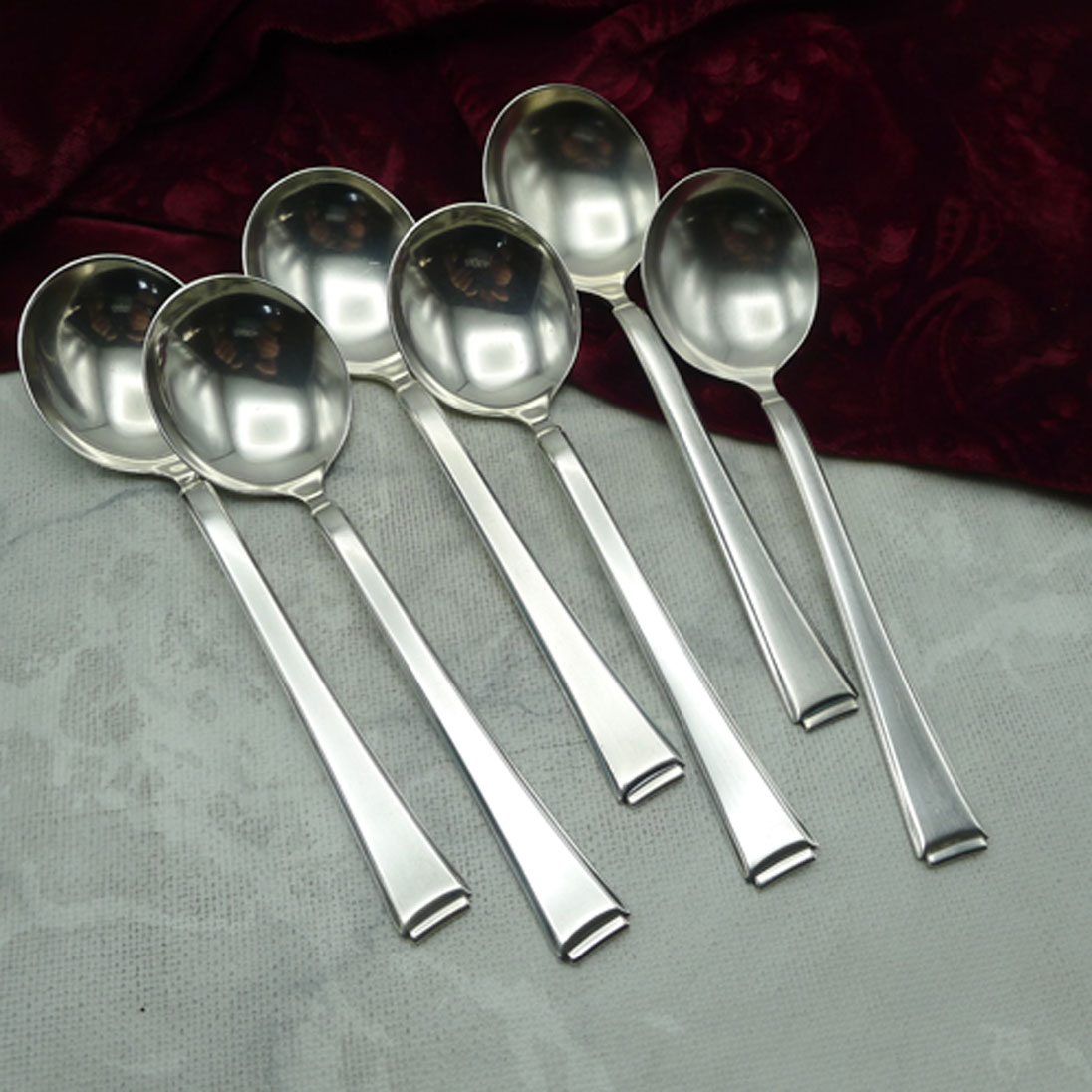 WMF 2500 Art Deco 6 Tassenlöffel 16,7cm 90 versilbert