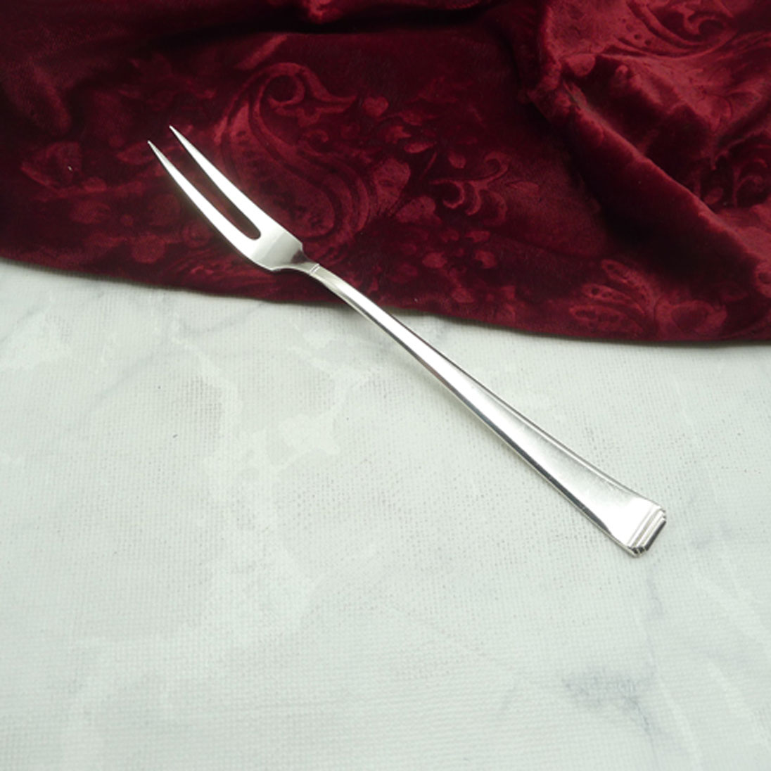 OKA 131 Art Deco Fleischgabel 90 versilbert