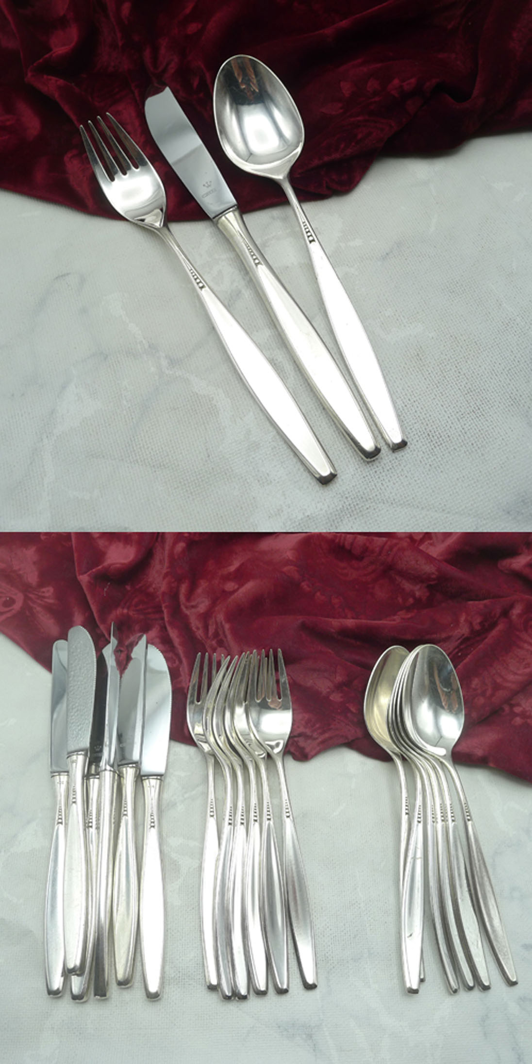 Wilkens Collier Tafelbesteck 6 Personen 90 versilbert