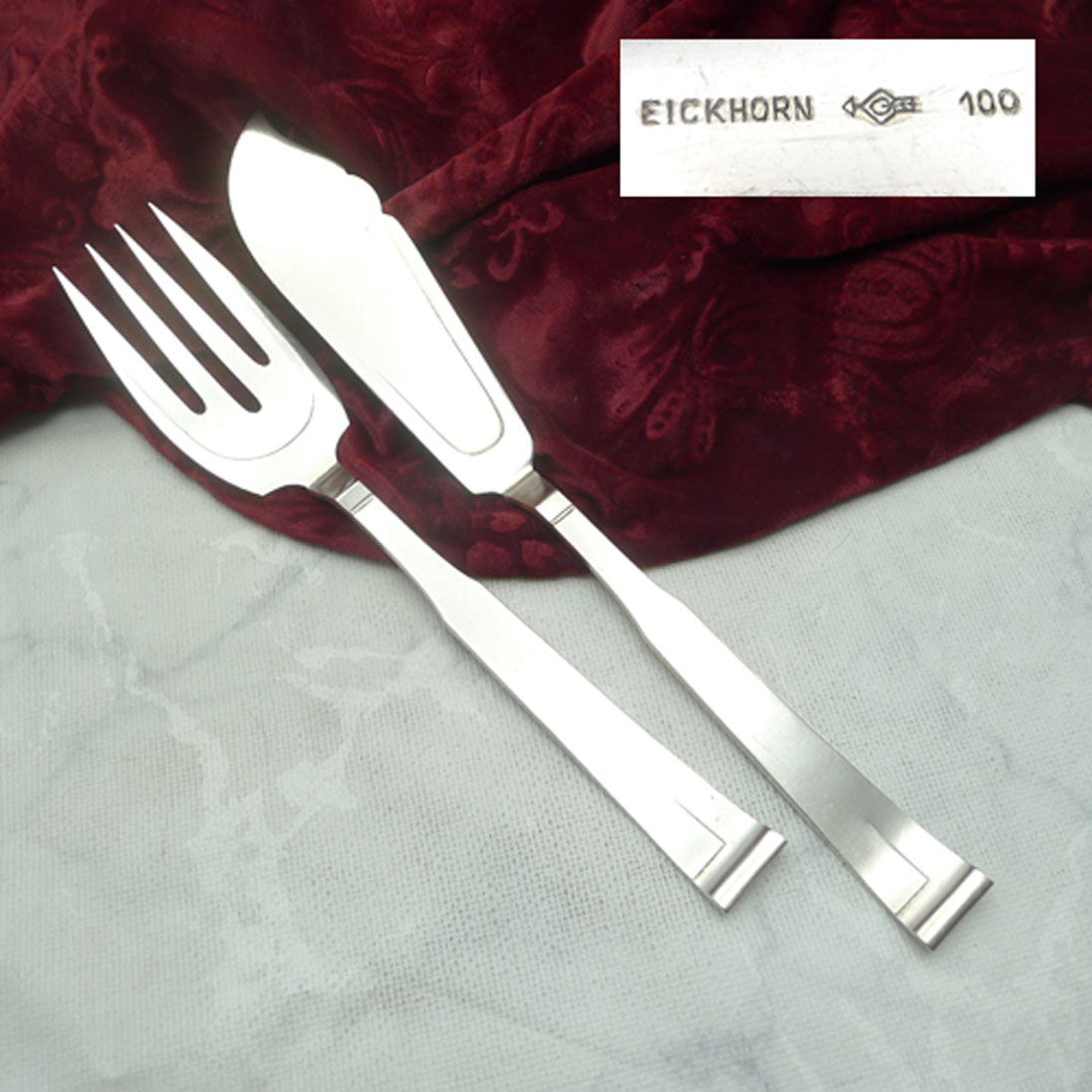 Eickhorn Art Deco Fischvorlegebesteck 90 versilbert