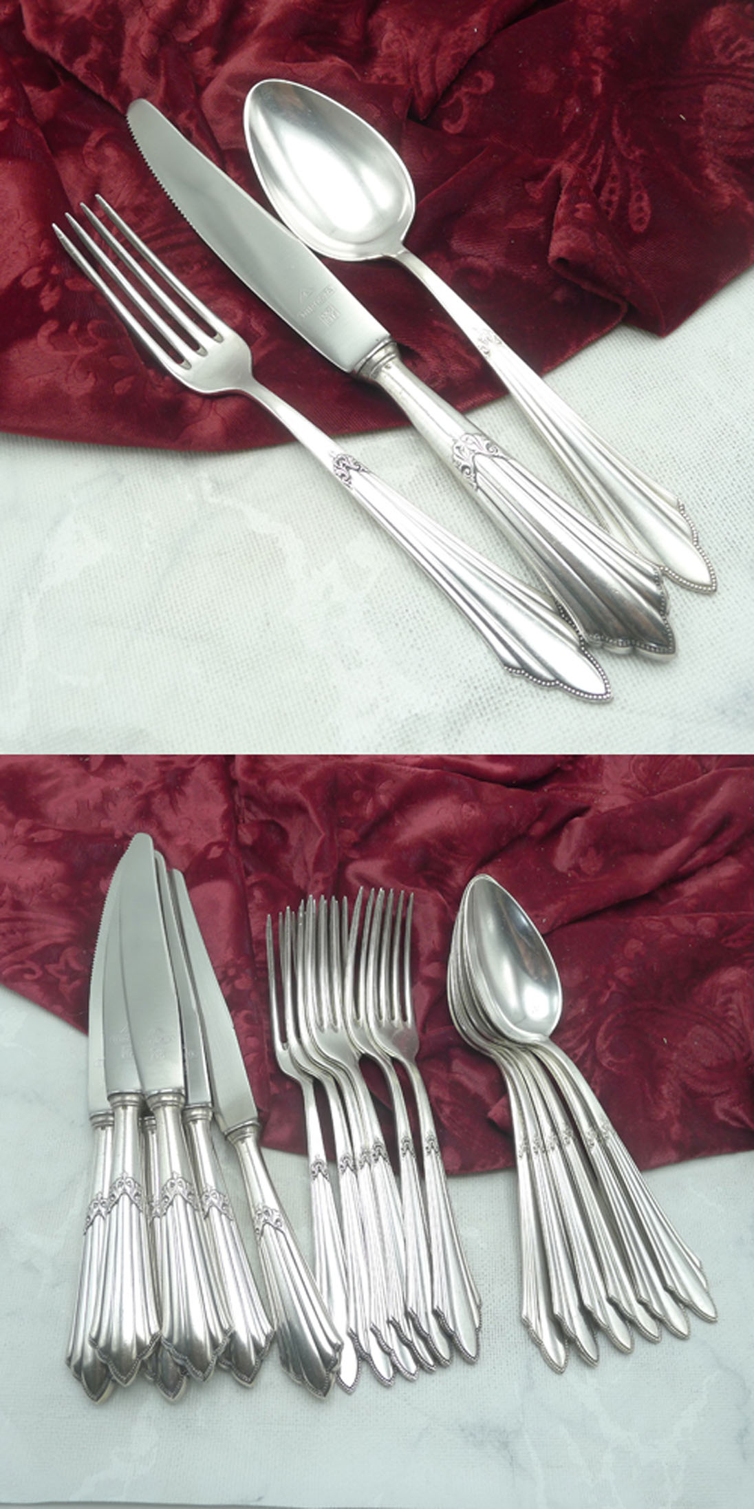WMF 900 Fächer Tafelbesteck 6 Personen 90 versilbert