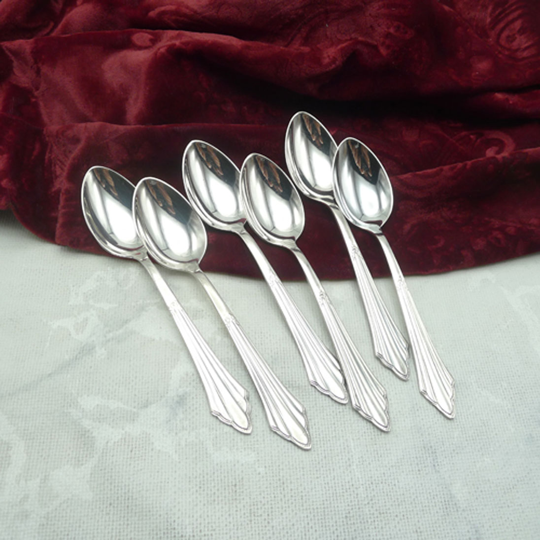 WMF 900 Fächer 6 Kaffeelöffel 90 versilbert