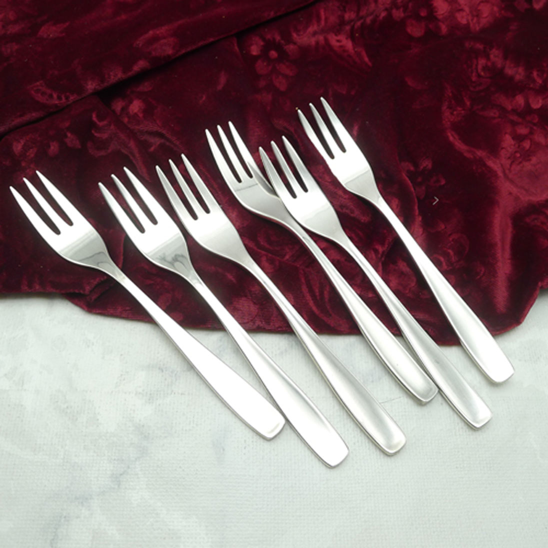 WMF Berlin 6 Kuchengabeln 90 versilbert