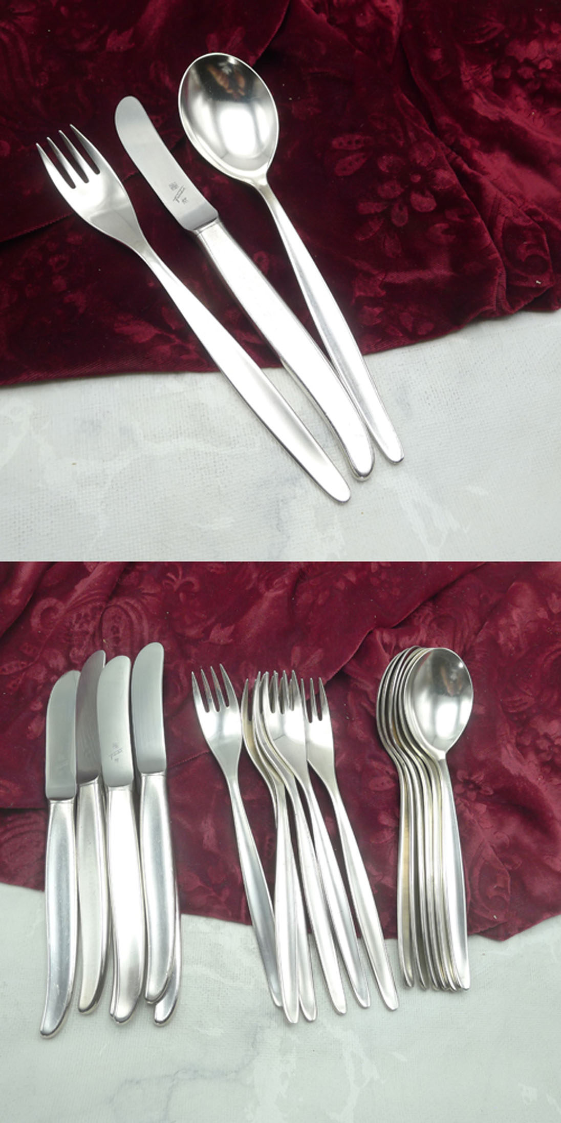 WMF Stockholm Tafelbesteck 6 Personen 90 versilbert