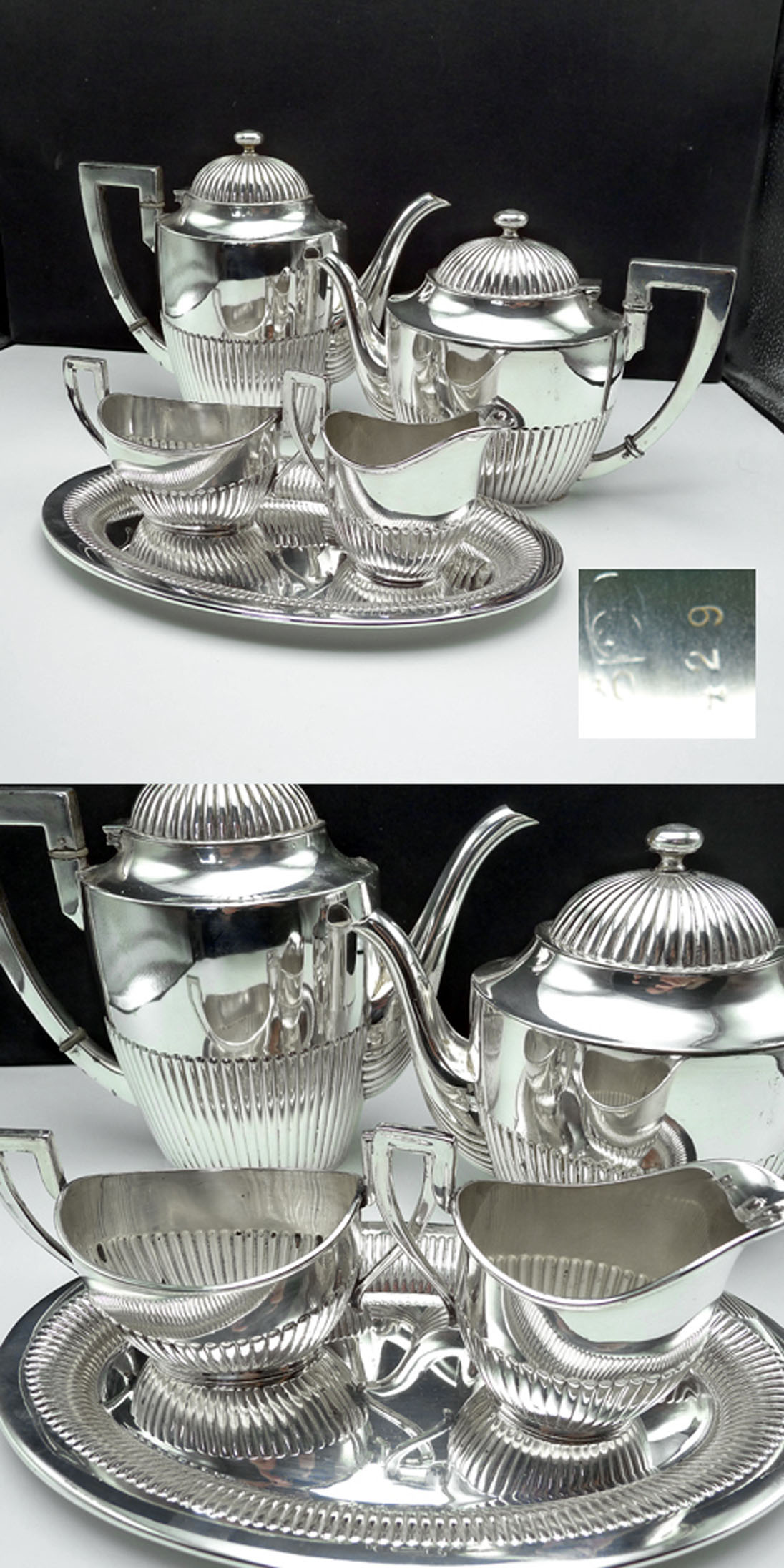 Kaffee- und Teeservice Queen Anne Quist versilbert