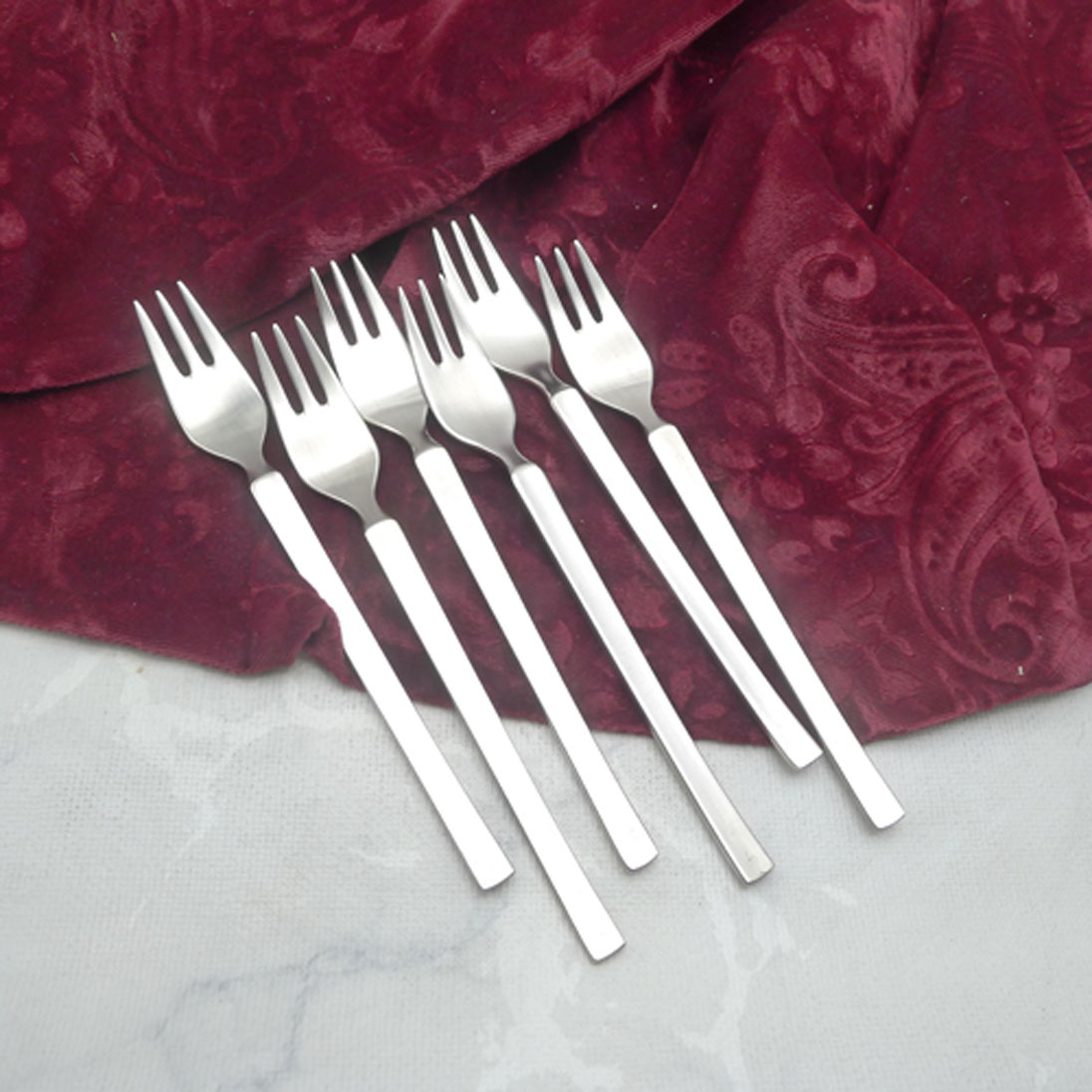 WMF New York 6 Kuchengabeln 90 versilbert