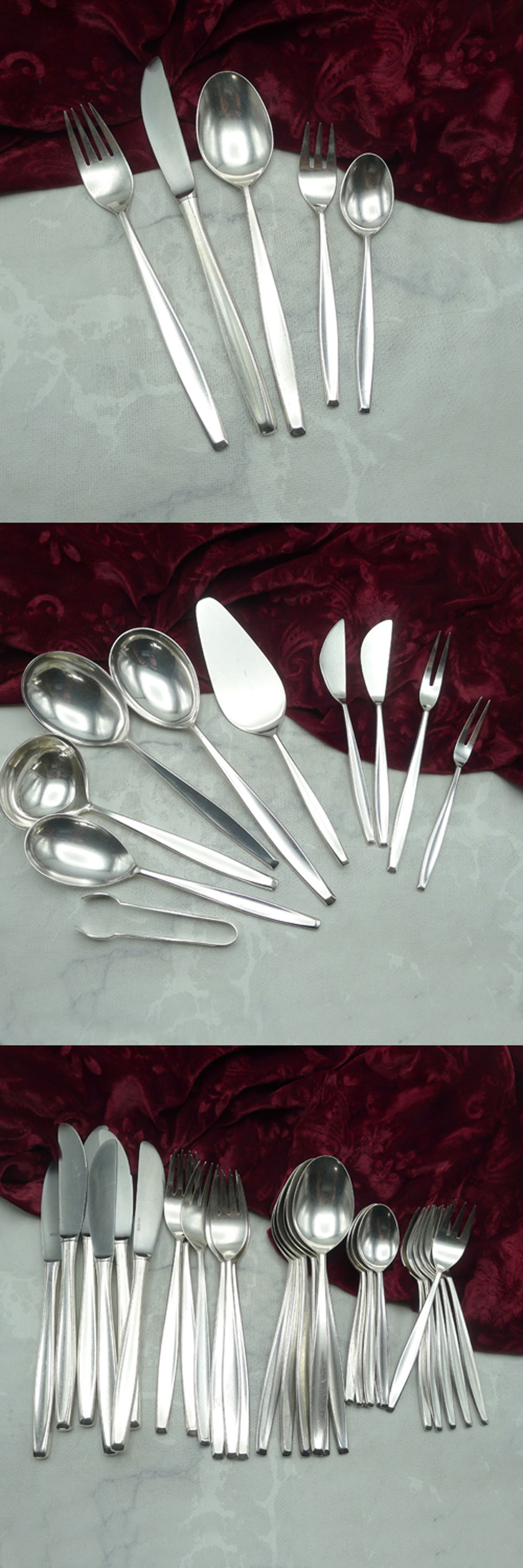 BSF 109 Madame Tafelbesteck 6 Personen mit Vorlegern 90 versilbert