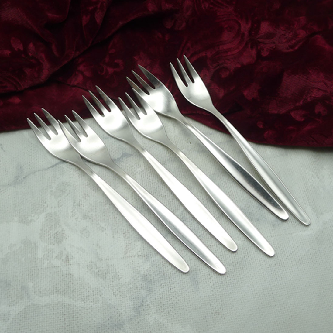 WMF Stockholm 6 Kuchengabeln 90 versilbert