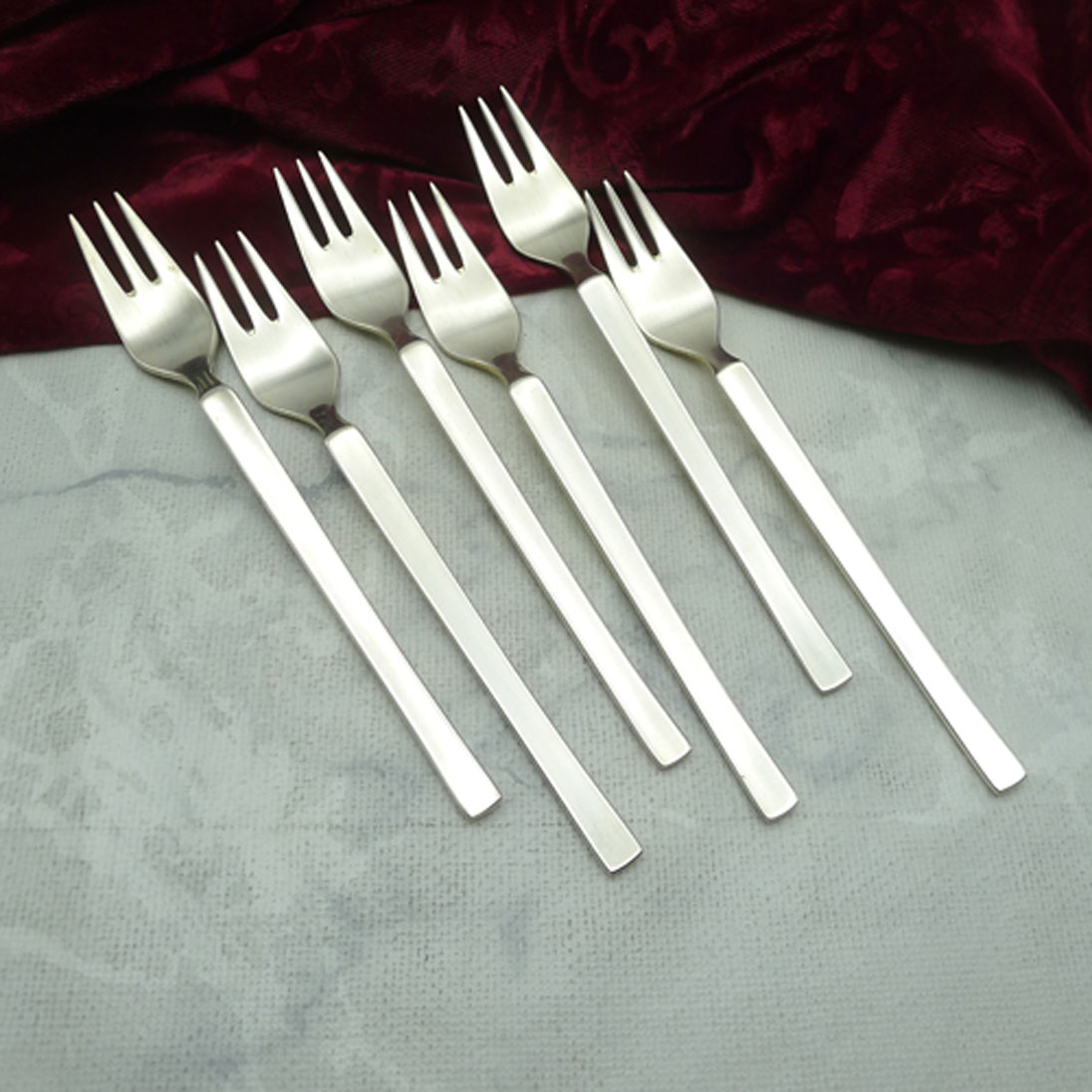 WMF New York 6 Kuchengabeln 90 versilbert