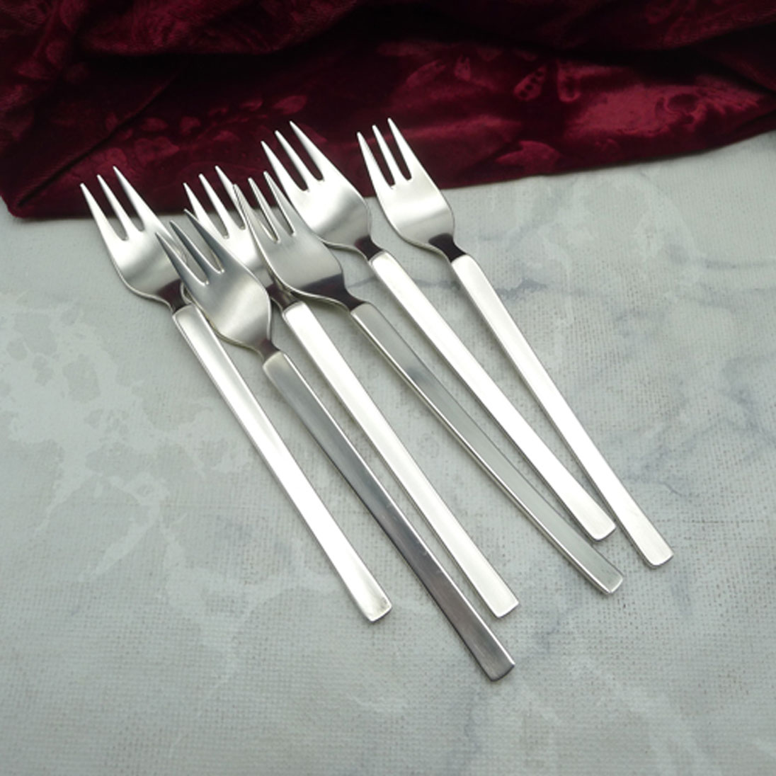 WMF New York 6 Kuchengabeln 90 versilbert