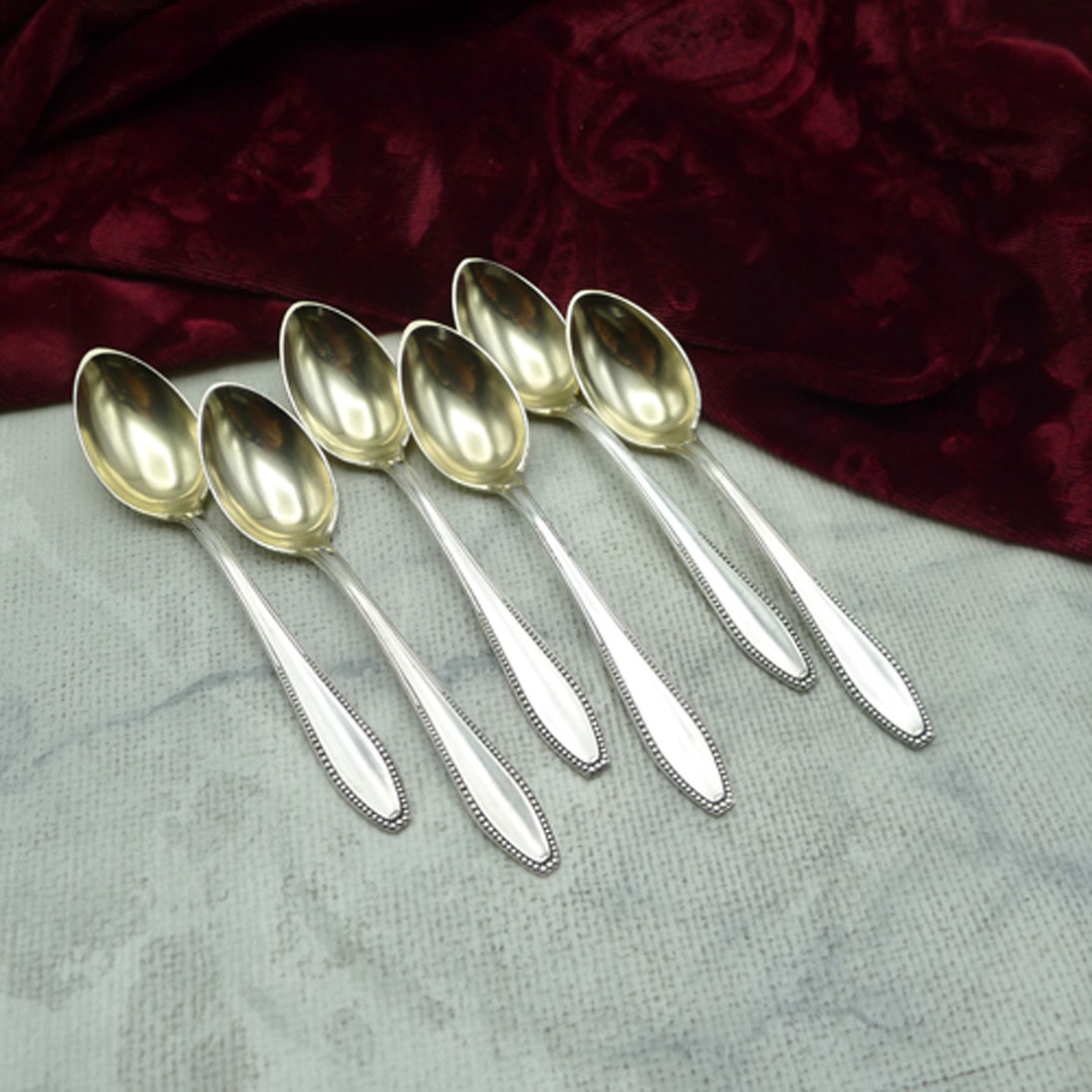 Bruckmann 520 Perl 6 Eierlöffel 9,5cm 90 versilbert
