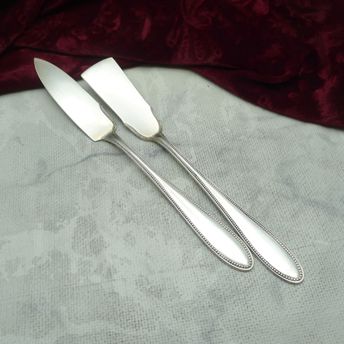WMF 500 Perlrand Butter und Käsemesser versilbert