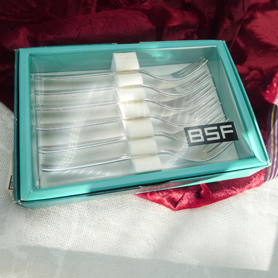 BSF Nordlicht 6 Kuchengabeln 90 versilbert NEU