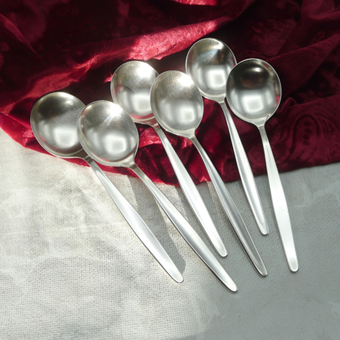 WMF Stockholm 6 Tassenlöffel 16,5cm 90 versilbert