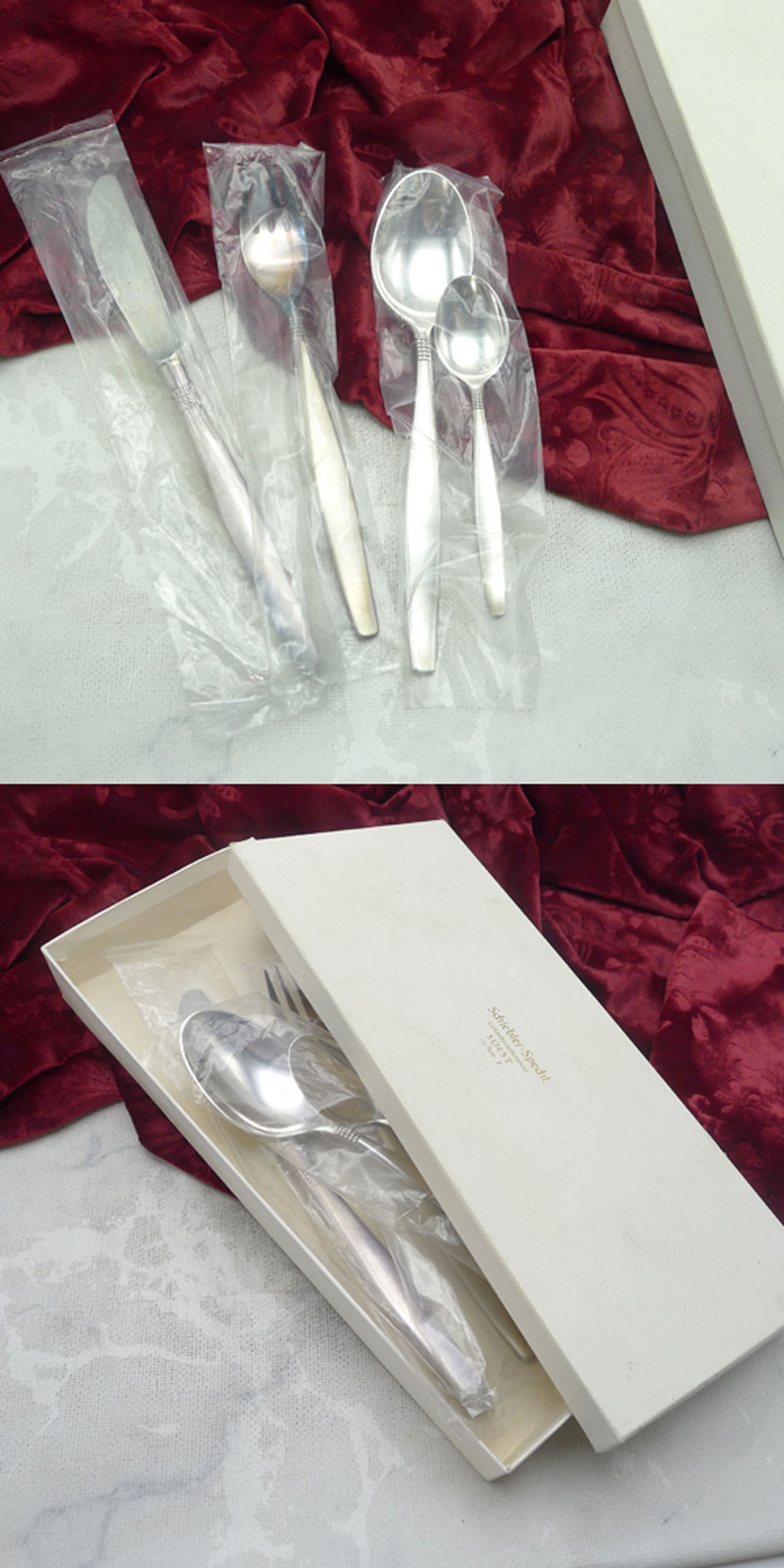 BSF 111 Dänisch Perl Tafelbesteck 1 Personen 90 versilbert NEU