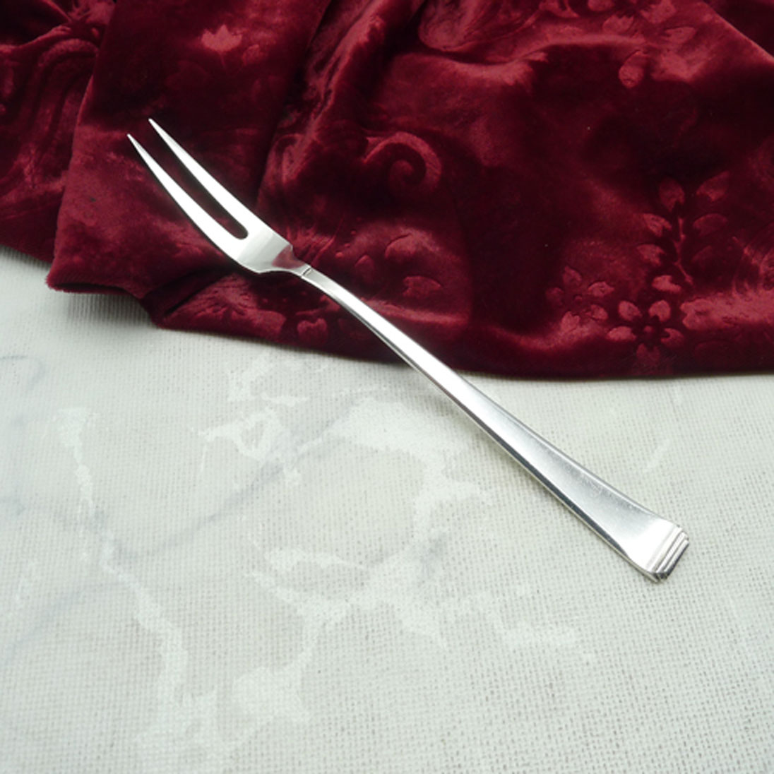 OKA 131 Art Deco Fleischgabel 90 versilbert