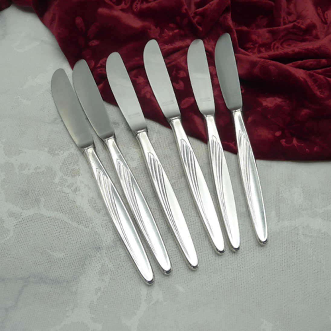 Bruckmann 765 Candida 6 Tafelmesser 90 versilbert