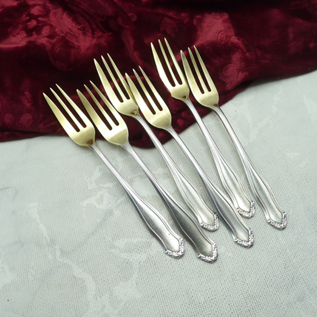 WMF 1700 6 Kuchengabeln 90 versilbert