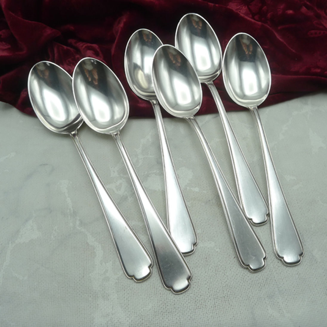 Bruckmann Deutschmeister 6 Tafellöffel 21,7cm 90 versilbert